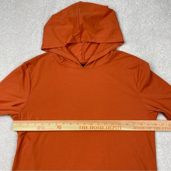 Cuts Lightweight Pullover Orange Hoodie - Picture 9 of 11